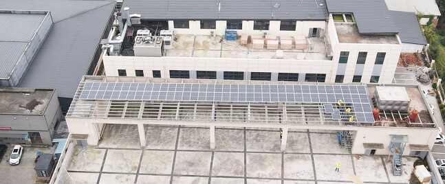 Rongchang’s first full-roof distributed flexible photovoltaic power station is being installed!